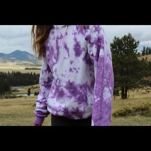Tie dye sweatshirt- premium patched hoodie